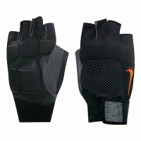перчатки для зала nike men's lock down training gloves black/total orange