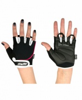 перчатки для фитнеса star fit su-111 черный-белый-розовый
