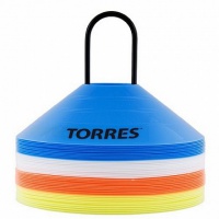 фишки для разметки поля torres tr1006, форма усеченных конусов, пластик, оранжевый, желтый, синий, б